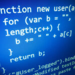 Programming,Code,Abstract,Screen,Of,Software,Developer.,Blue,Computer,Script.