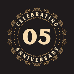 celebrating 05 year anniversary